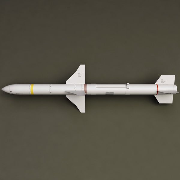 aircraft missile agm-88 harm 3d model