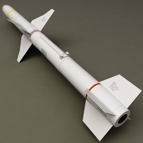 Aircraft Missile Agm-88 Harm 3d Model