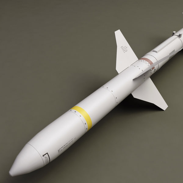 aircraft missile agm-88 harm 3d model