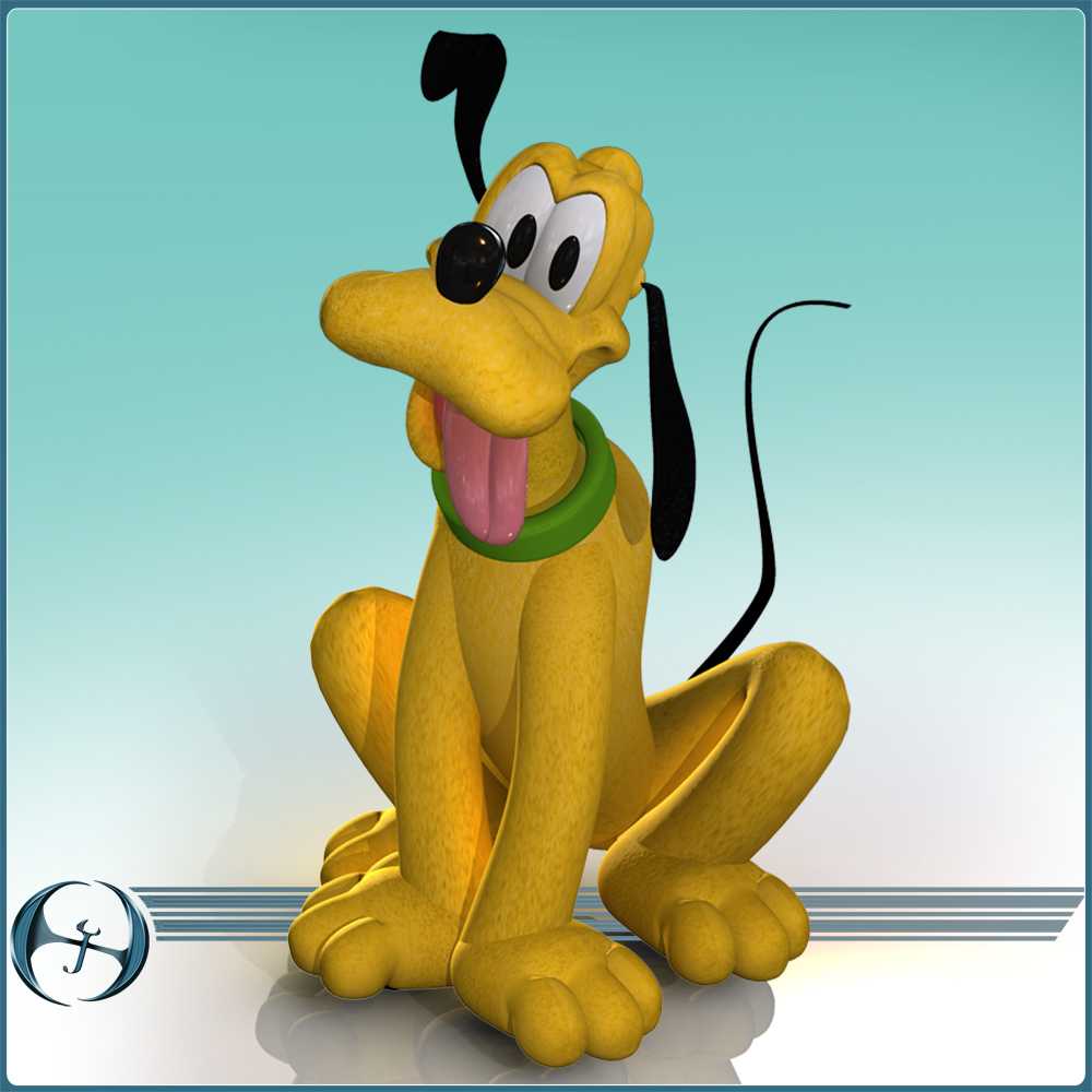 3d cartoon character pluto