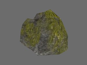 free low-poly rock boulder 3d model