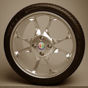 wheel yokohama tyre 3d 3ds