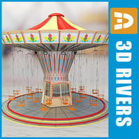 wave swinger swings 3d model