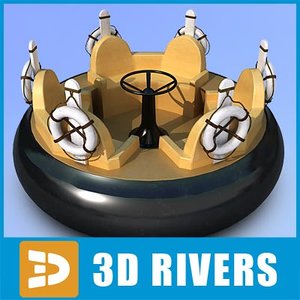 3ds max boat river rafting ride
