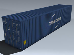 3d cargo container 40ft 40