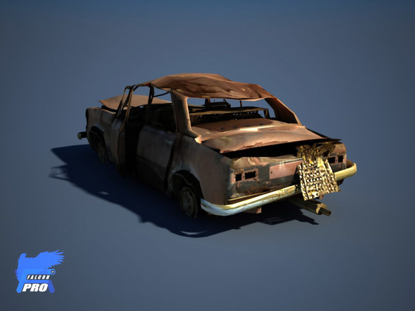 lada car heavy wreaked 3d max