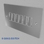 flush metal switches sockets 3d 3ds