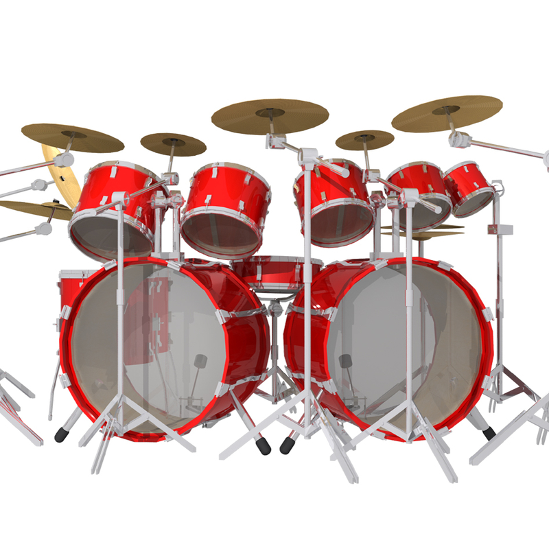 3d metal drum kit