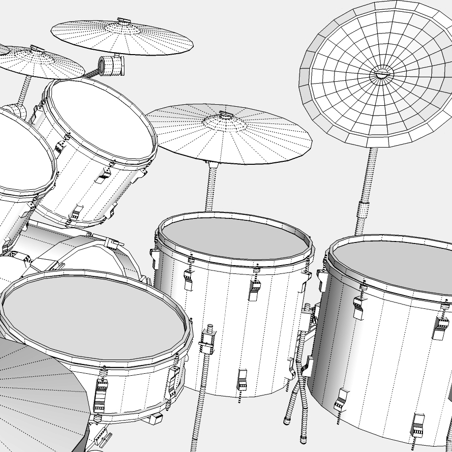 3d metal drum kit