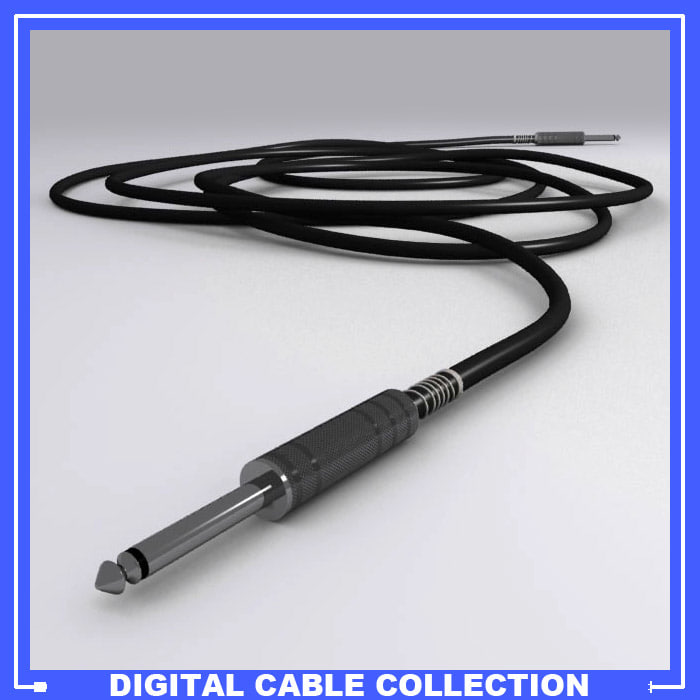 Electric Guitar Cable 3d Model