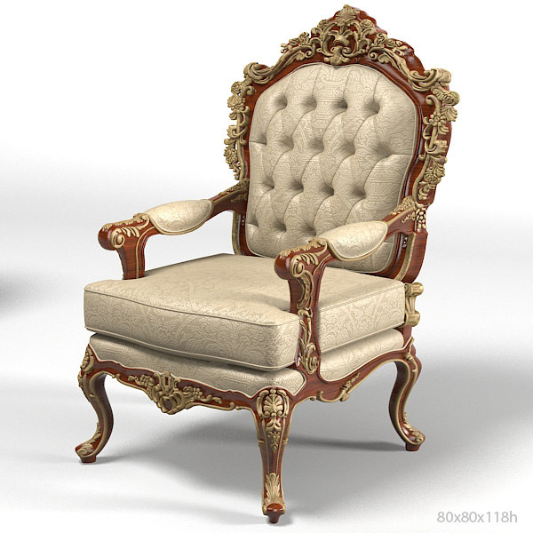 3d Jumbo Classic Dining Model Asnaghi Leroy 98651 Classic Baroque Armchair Chair Dining Carved