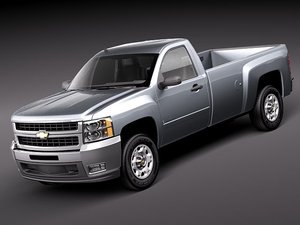 chevrolet silverado pickup truck obj