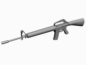 m16a1 rifle m16 3d 3ds