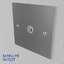 flush metal switches sockets 3d 3ds