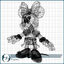 3d model of cartoon mouse minnie