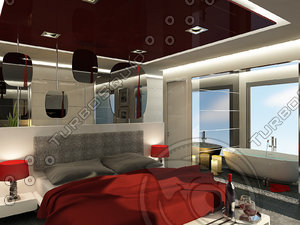 bedroom bed 3d model