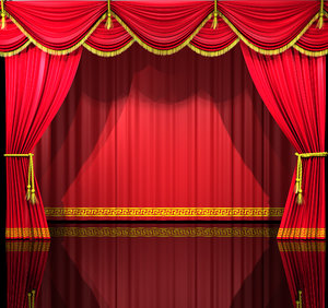 theatre curtains 3d c4d