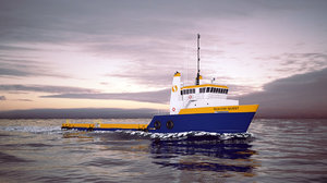 seacor support vessel 3d model