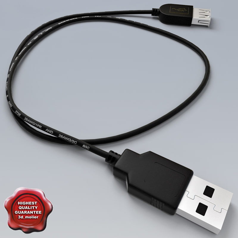 3d usb cable model