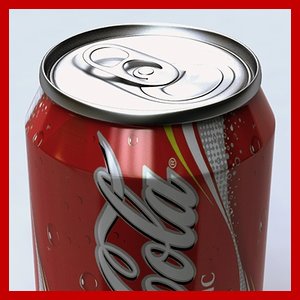 coca cola coke cans 3d model