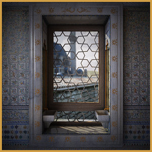ottoman palace window 3d model