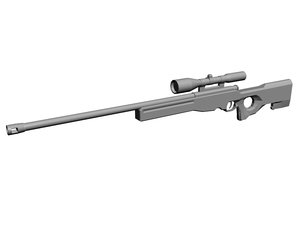 awm rifle 3d model