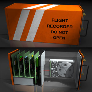 flight recorder black box 3d obj