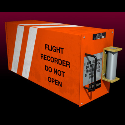 flight recorder black box 3d obj