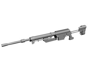cheytac intervention sniper rifle 3d model