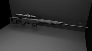 dragunov svd sniper rifle 3d obj
