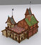 medieval fantasy town tiny 3d model