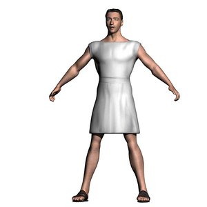 young roman male rigged 3d model