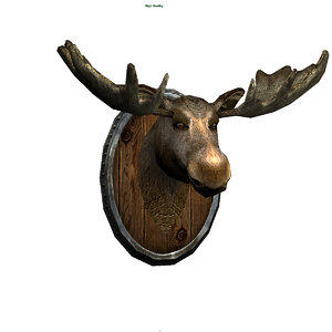 moose head 3d obj