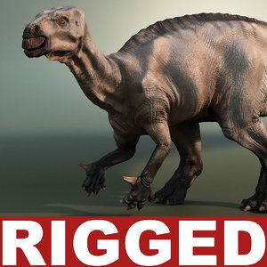 dinosaur iguanodon rigged max