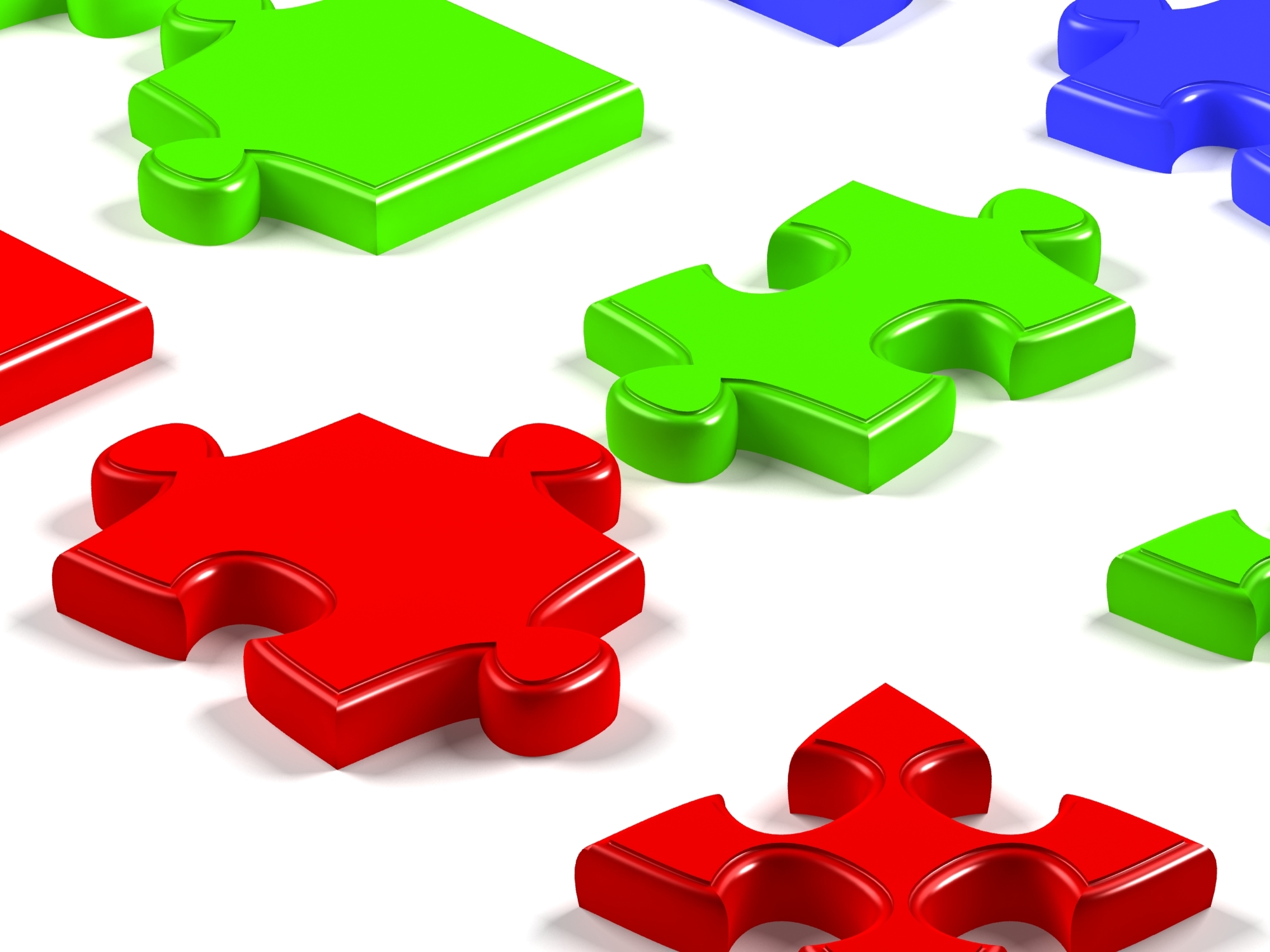 7 jigsaw puzzles different 3d model