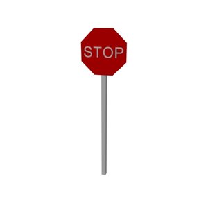 3d stop sign