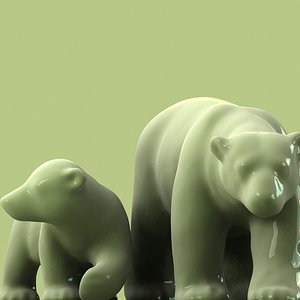 polar bear cub 3d model