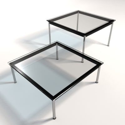 Le Corbusier Lc10 Dining Tables 3d Model