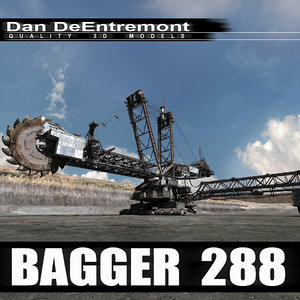 bagger 288 mining excavator 3d max