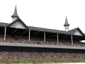 grandstand churchill downs 3d model