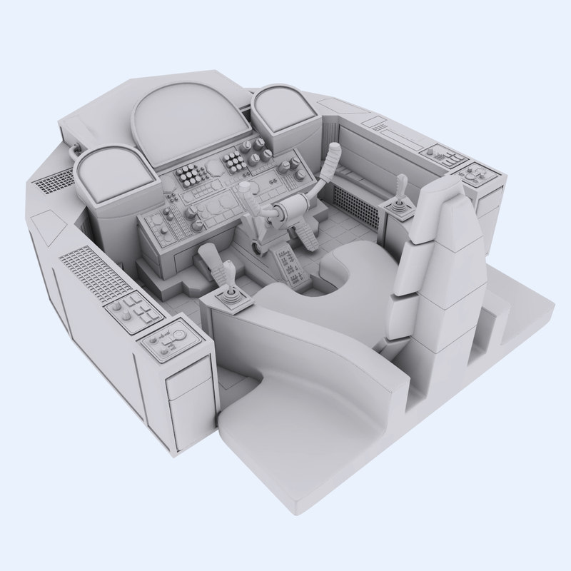 Sci Fi Cockpit 3d Model 5140