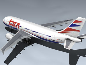airbus a310-300 jet airlines 3d model