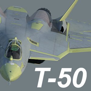 versions prototype sukhoi t-50 3d model