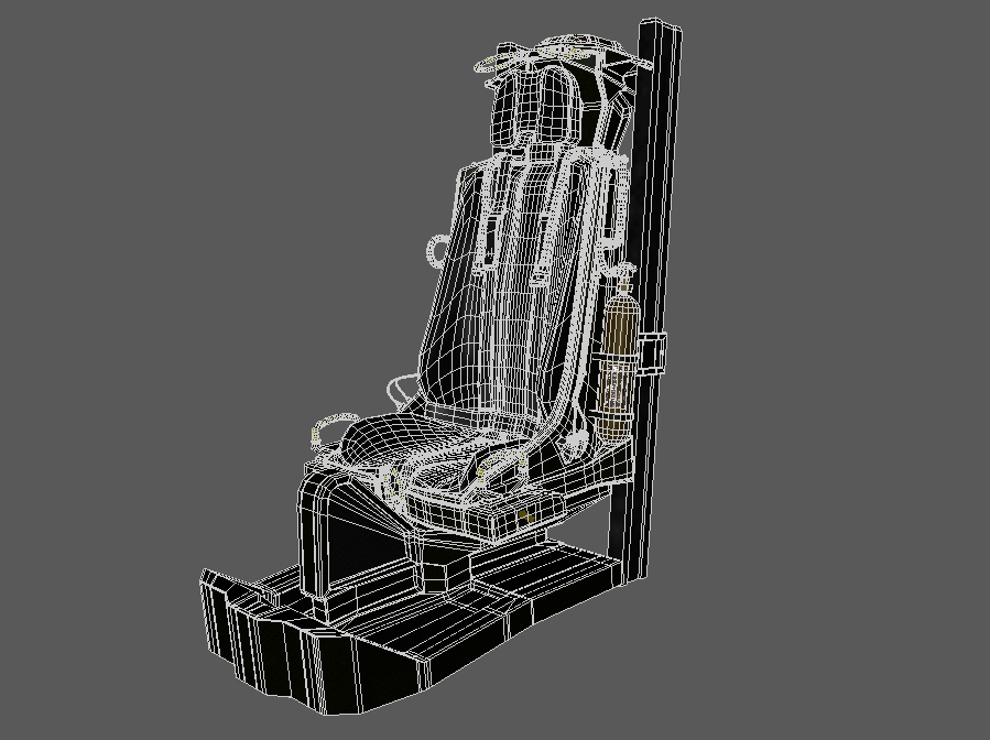 ejection seat 3d model