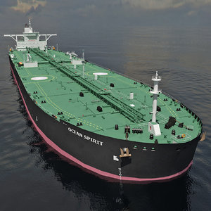 oil tanker ship 3d model