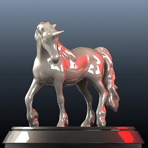 unicorn horse 3d model