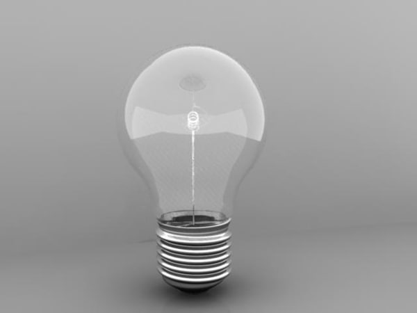 3d light bulb model