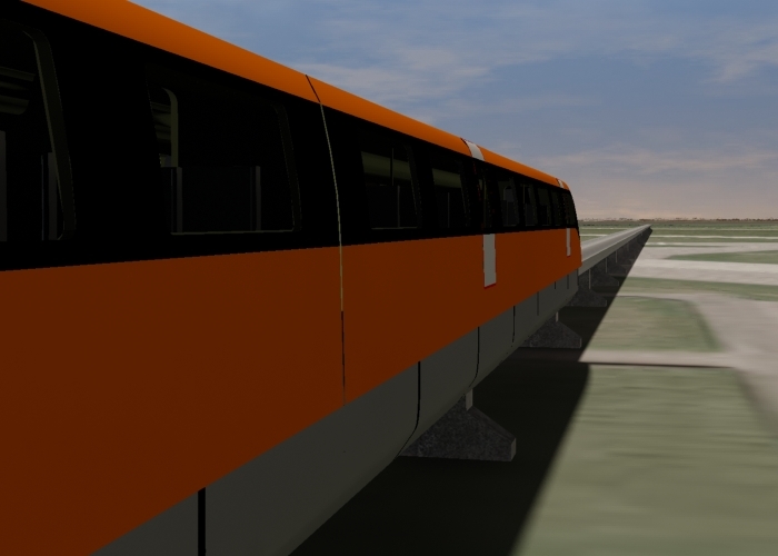德国transrapid磁悬浮高速单轨列车3d模型