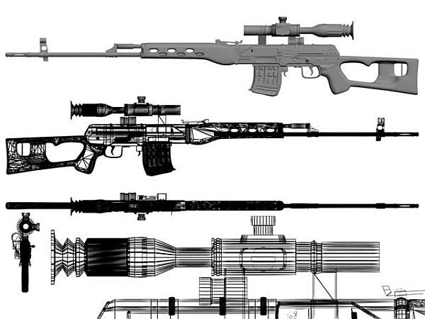 Свд винтовка рисунок