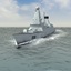 bow ship wake animation 3d model